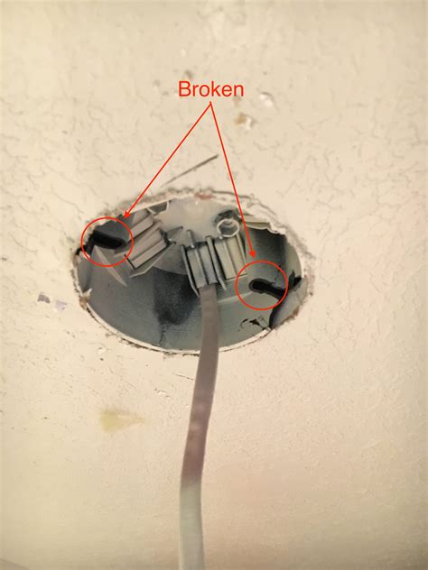 change ceiling mount electrical box to vertical|broken light junction box ceiling.